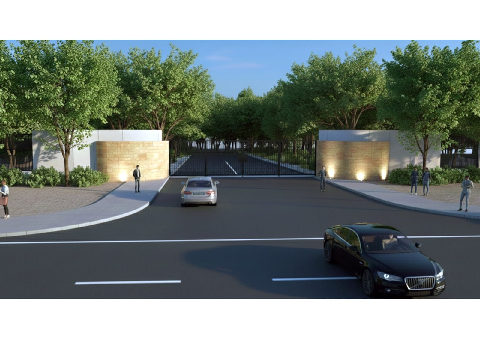 Diamond Ring Residencia — entrance gate render