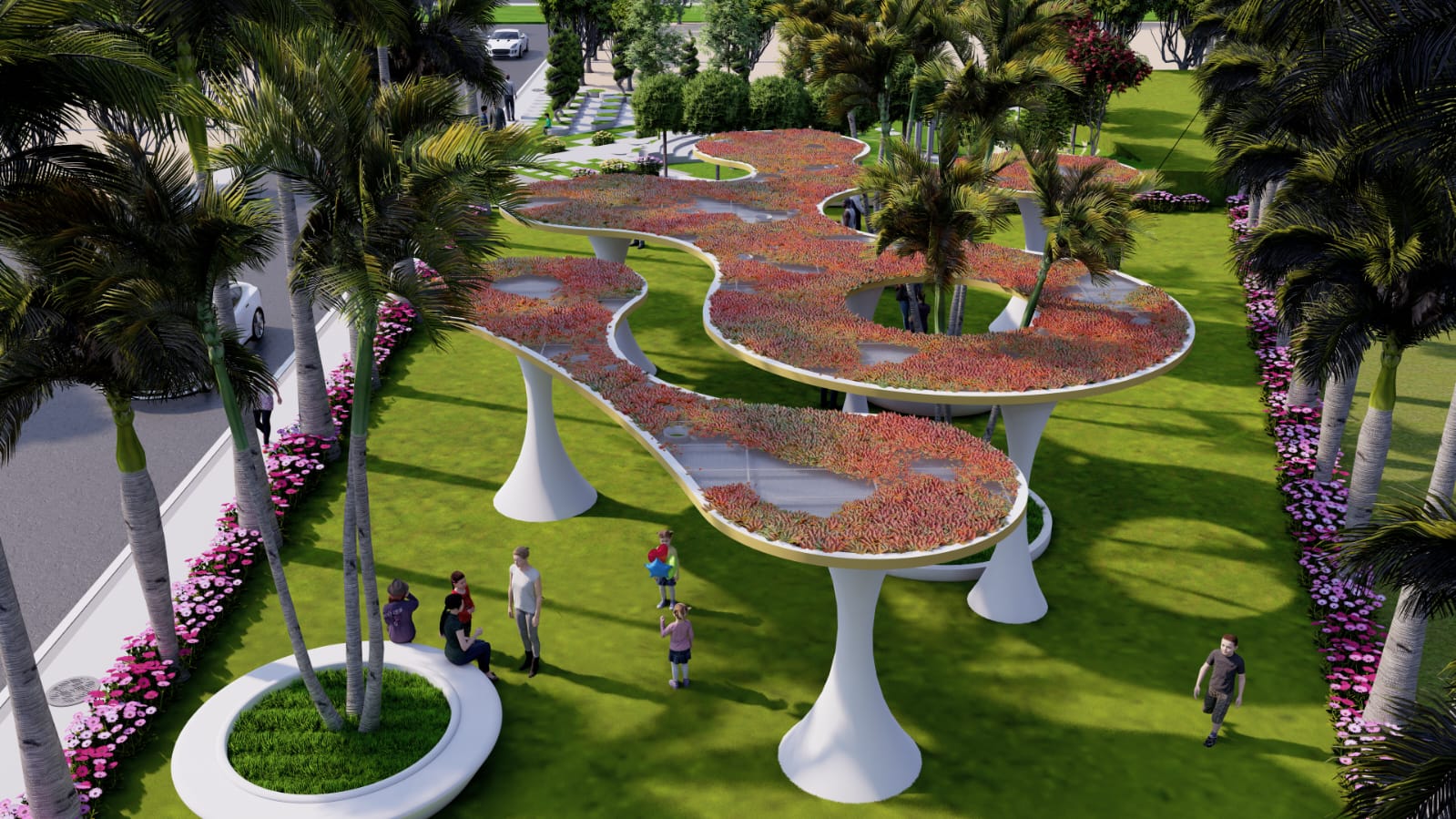 Diamond Ring Residencia — Elevated garden planters