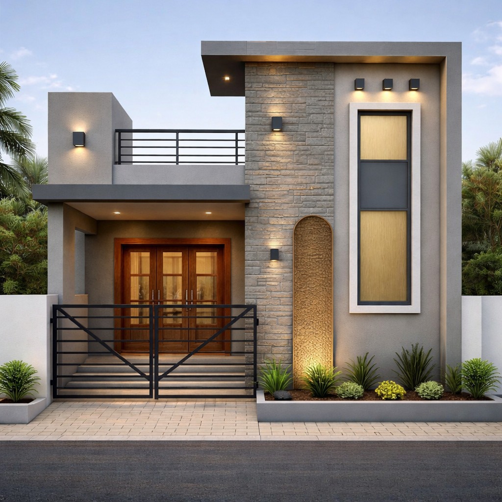 Diamond Ring Residencia — Villa elevation render
